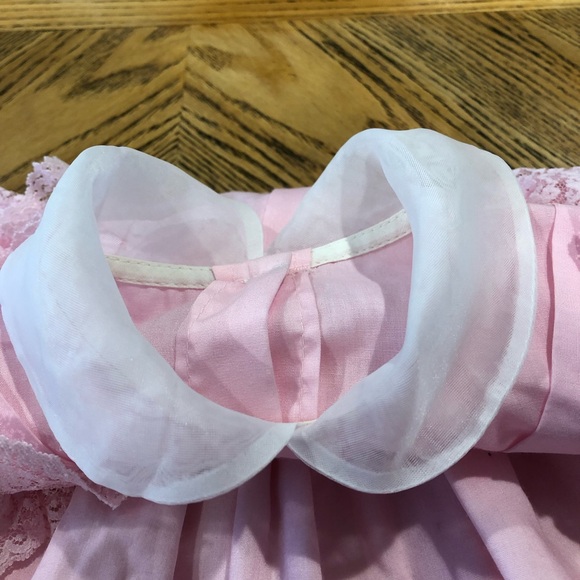 Lilo California Children’s Size 3 Pink Ruffle Lace 80s Party Dress Croquet - Picture 5 of 15